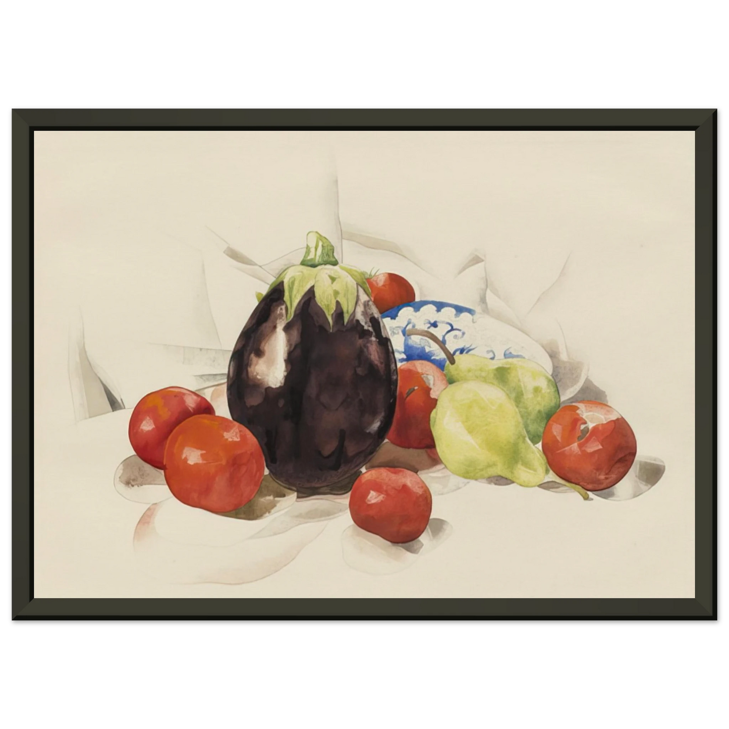 Charles Demuth  Eggplant and Tomatoes  1926 Framed Art Print  - Aluminum Frame - 60x80 cm / 24x32 inches