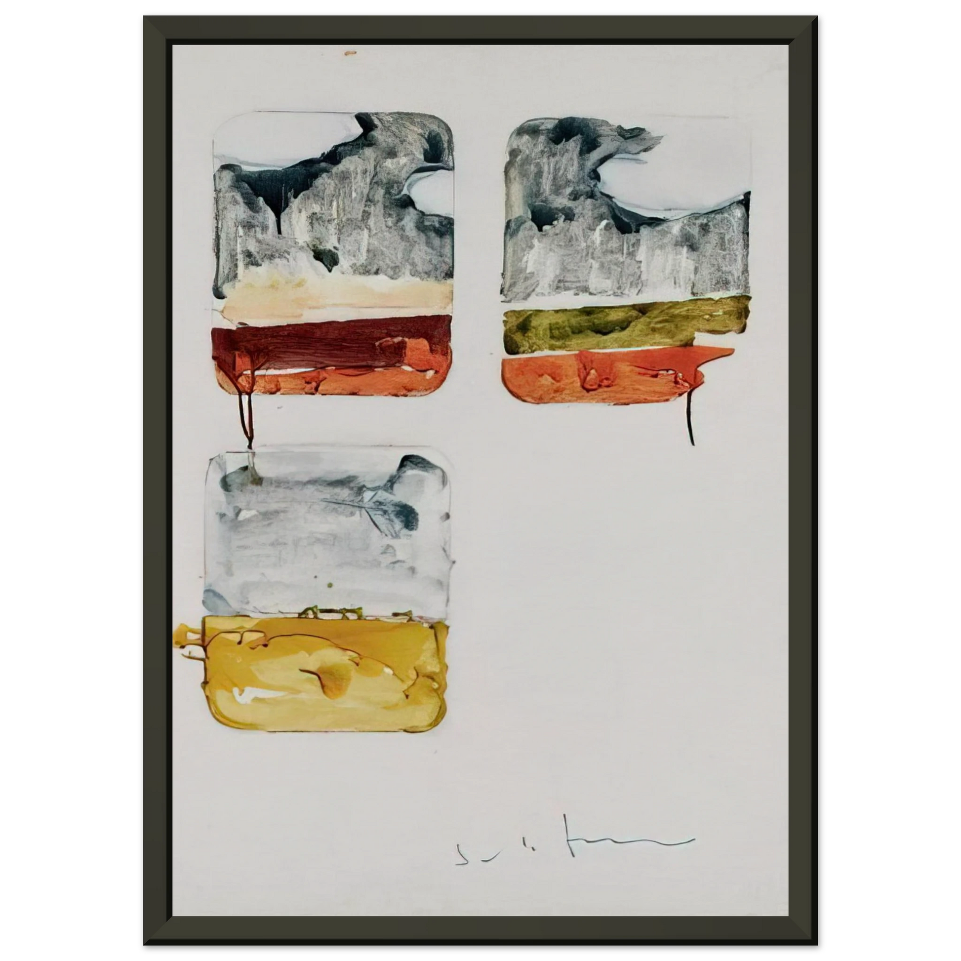 Mario Schifano  Untitled  1979 Framed Art Print  - Aluminum Frame - 70x100 cm / 28x40 inches