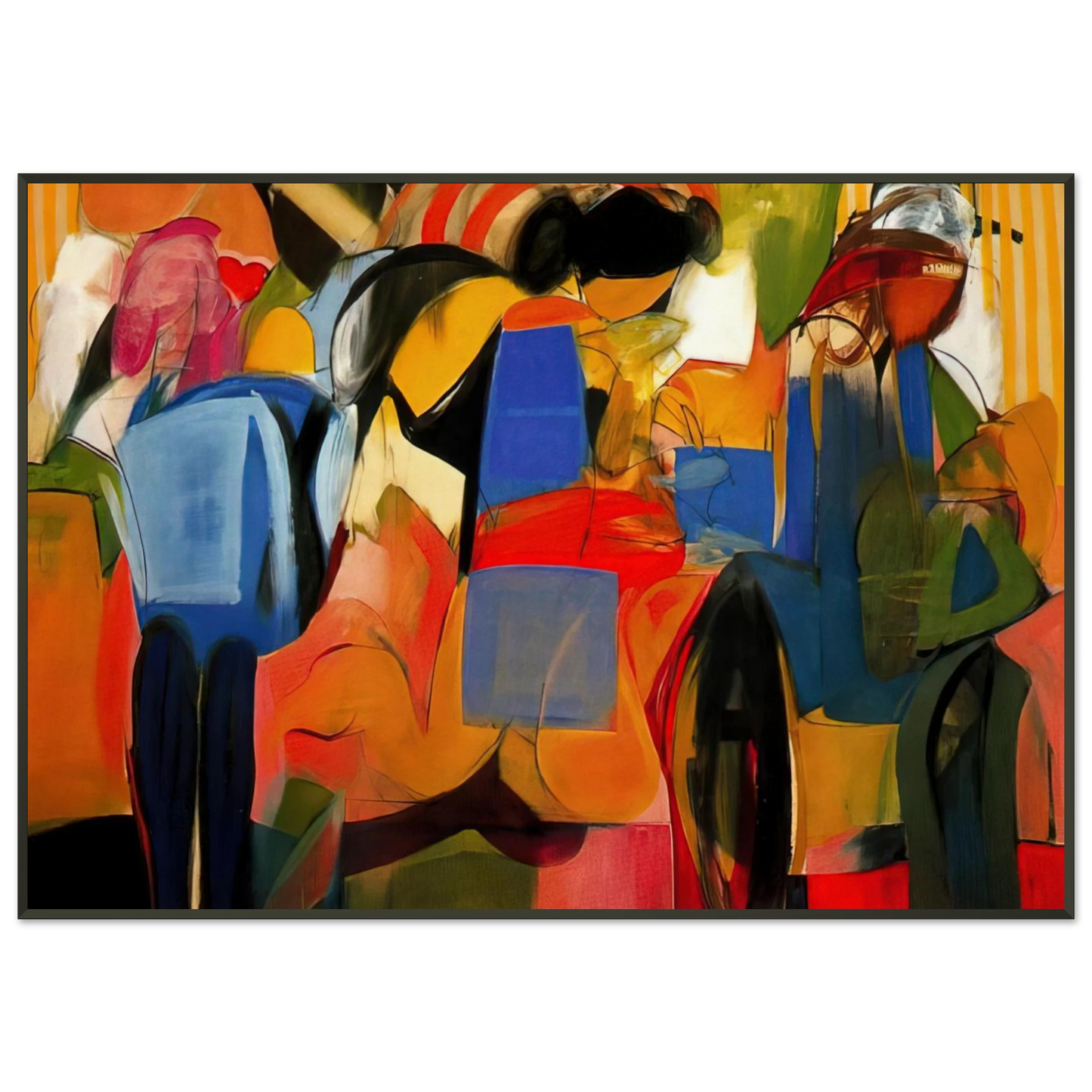 Miriam Schapiro  Facade  Abstract Expressionism Framed Art Print  - Aluminum Frame - 21x29.7 cm / 8x12"