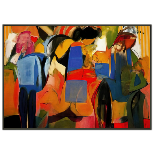 Miriam Schapiro  Facade  Abstract Expressionism Framed Art Print  - Aluminum Frame - 21x29.7 cm / 8x12"