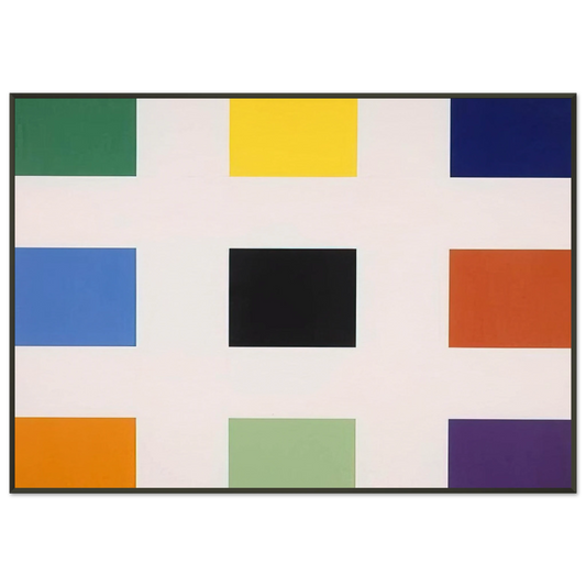 Ellsworth Kelly  Nine Squares Framed Art Print  - Aluminum Frame - 21x29.7 cm / 8x12"