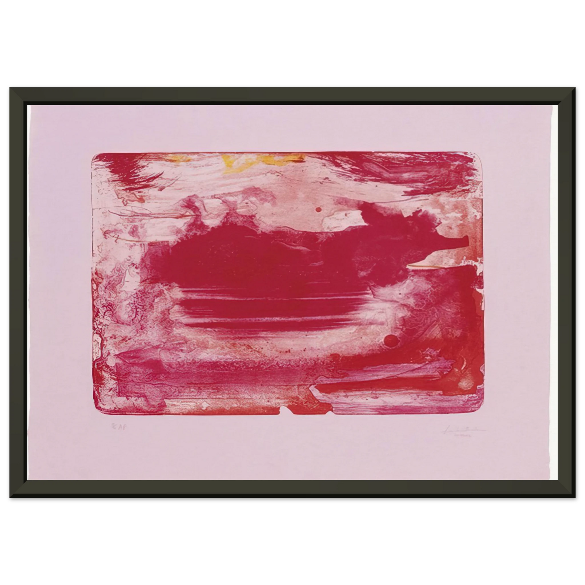 Helen Frankenthaler  The Red Sea  1982 Framed Art Print  - Aluminum Frame - 40x50 cm / 16x20 inches