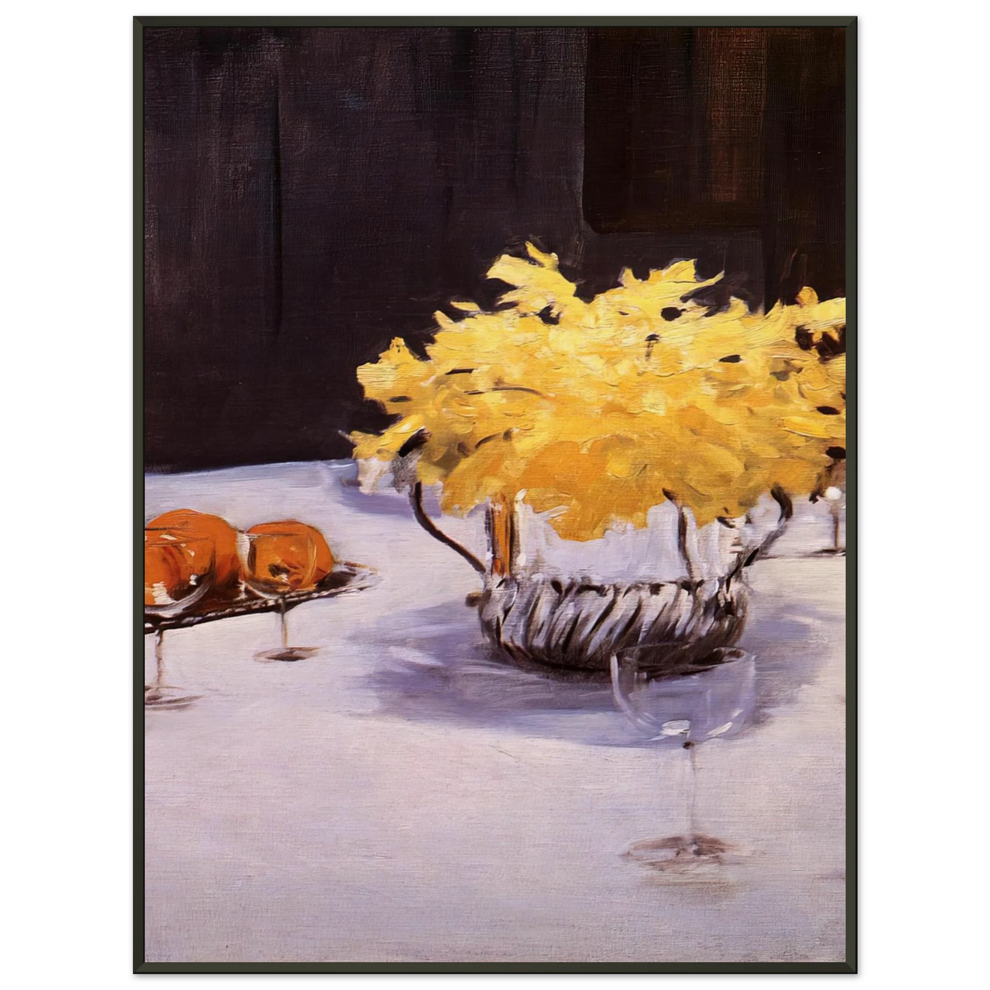 John Singer Sargent  Still Life with Daffodils Framed Art Print  - Aluminum Frame - 70x100 cm / 28x40 inches