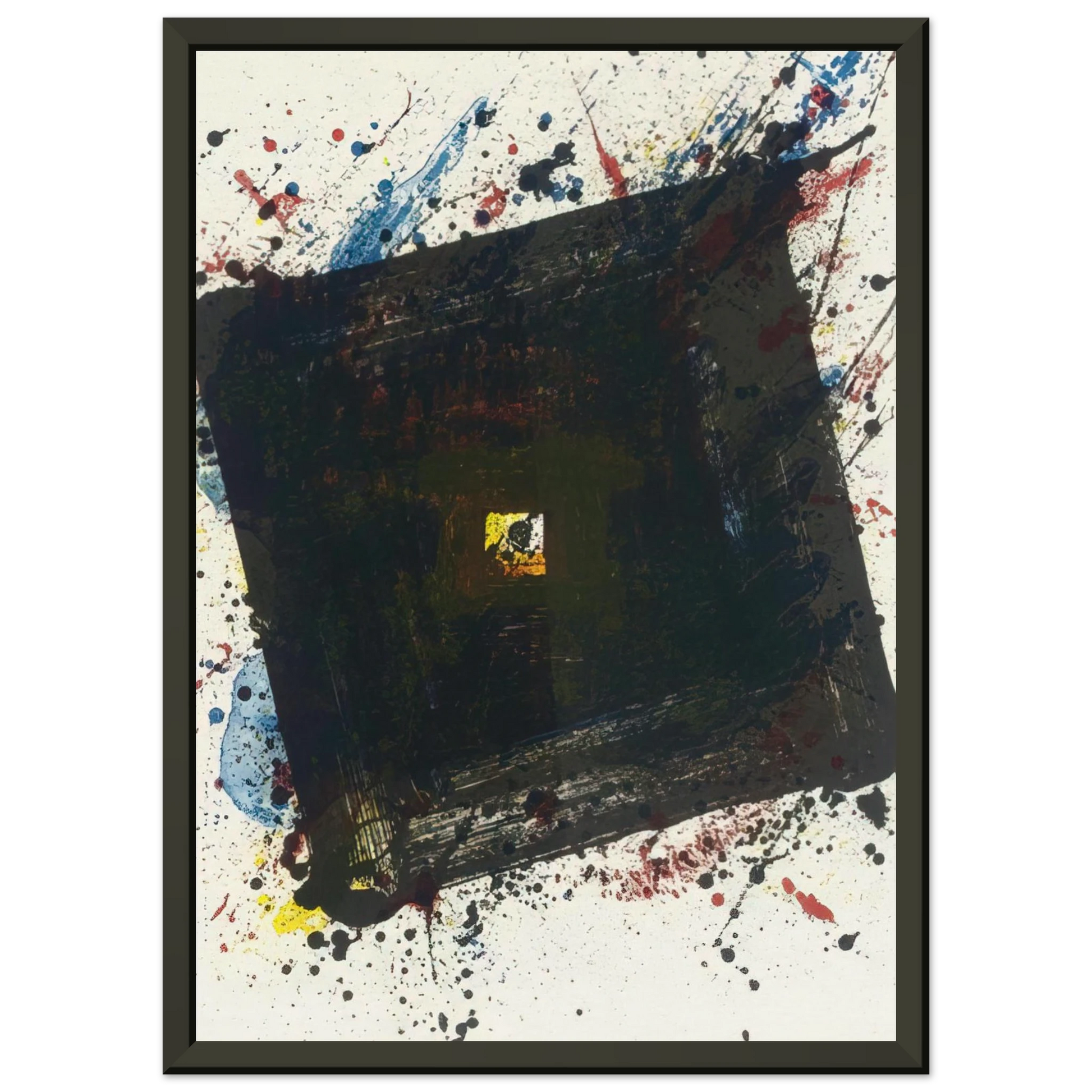 Sam Francis  Dark and Fast Framed Art Print  - Aluminum Frame - 70x100 cm / 28x40 inches