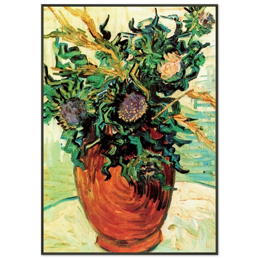 Vincent van Gogh  Still Life with Thistles Framed Art Print  - Aluminum Frame - 21x29.7 cm / 8x12"