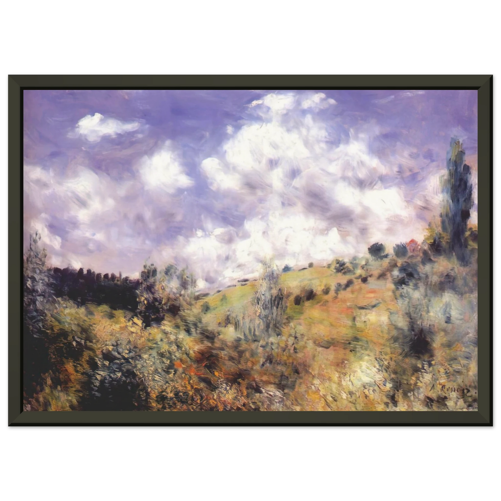 PierreAuguste Renoir  The Gust of Wind Framed Art Print  - Aluminum Frame - 60x80 cm / 24x32 inches