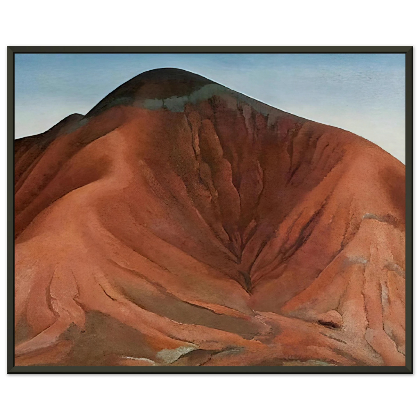 Georgia OKeeffe  Small Purple Hills Framed Art Print  - Aluminum Frame - 40x50 cm / 16x20 inches