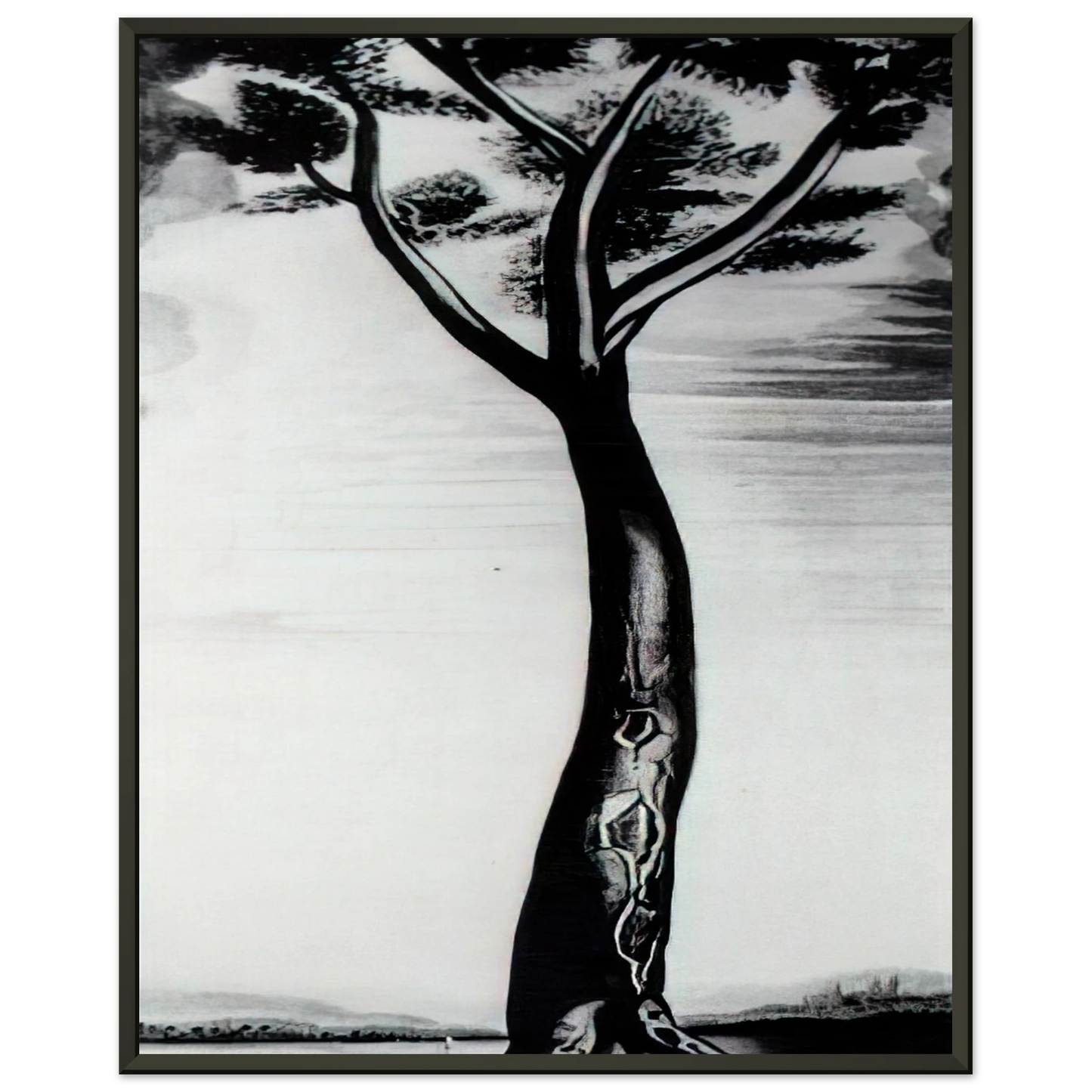 Salvador Dali  THE TREE Framed Art Print  - Aluminum Frame - 40x50 cm / 16x20 inches