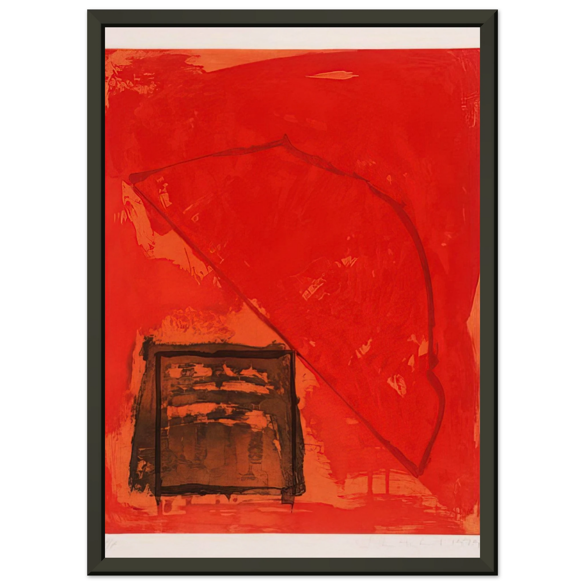 John Hoyland  Trace  1979 Framed Art Print  - Aluminum Frame - 70x100 cm / 28x40 inches