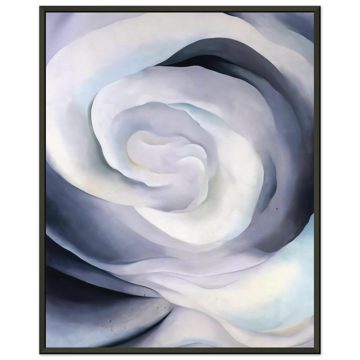 Georgia OKeeffe  Abstraction White Rose Framed Art Print  - Aluminum Frame - 40x50 cm / 16x20 inches
