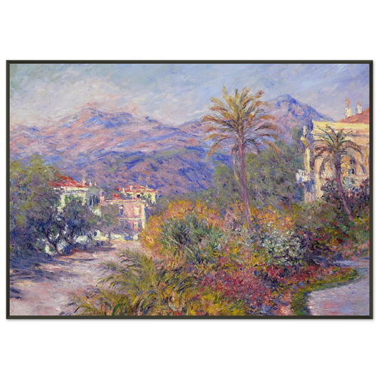 claude monet  Strada Romada in Bordighera Framed Art Print  - Aluminum Frame - 21x29.7 cm / 8x12"