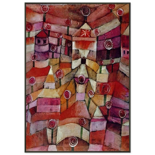 Paul Klee  ROSE GARDEN 1920 Framed Art Print  - Aluminum Frame - 21x29.7 cm / 8x12"