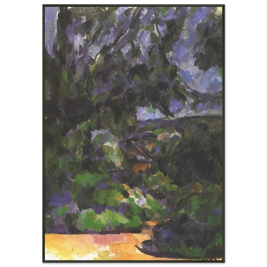 Paul Cezanne  Blue Landscape Framed Art Print  - Aluminum Frame - 21x29.7 cm / 8x12"