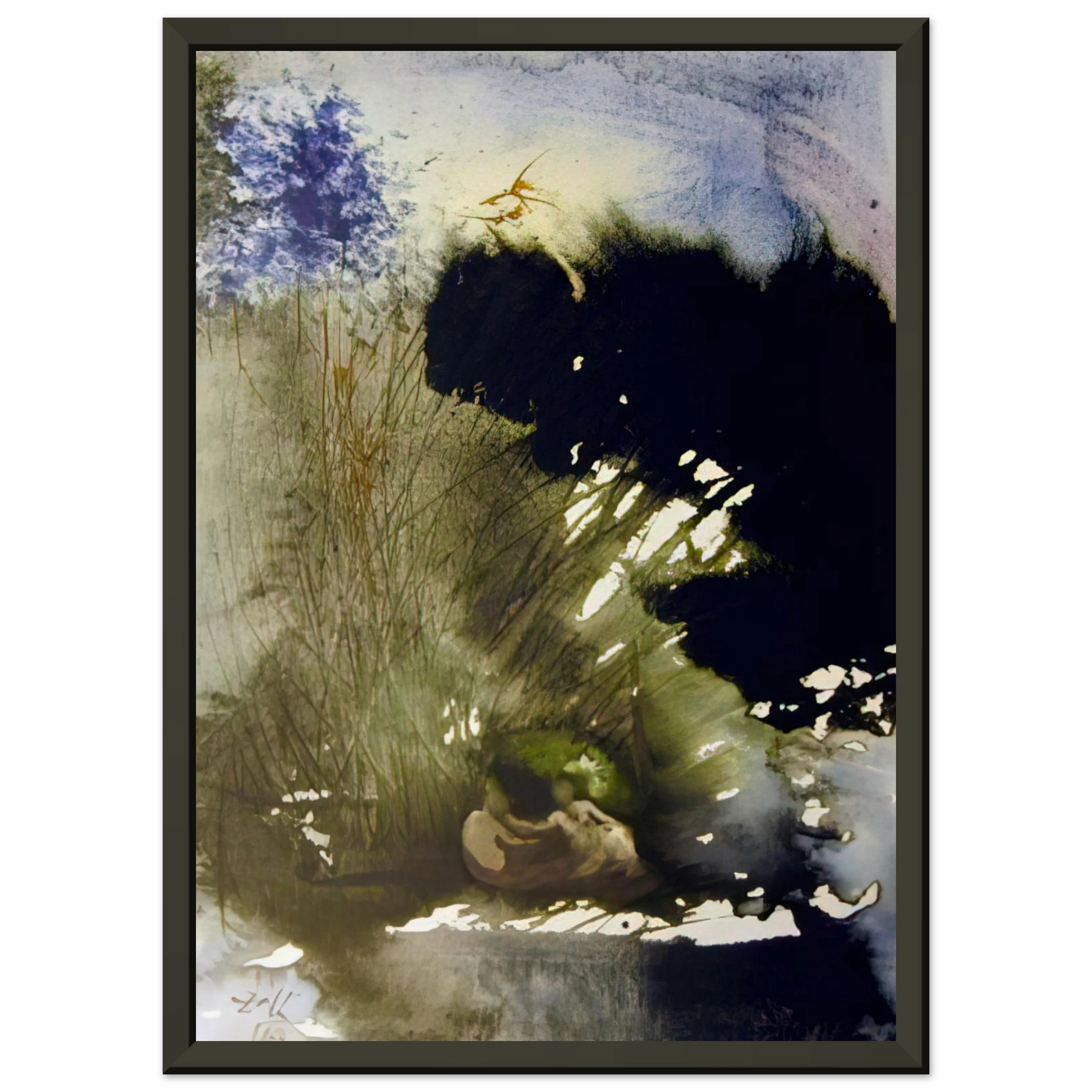 Salvador Dali  VIR ET MULIER IN PARADISO VOLUPTATIS 1967 Framed Art Print  - Aluminum Frame - 60x80 cm / 24x32 inches