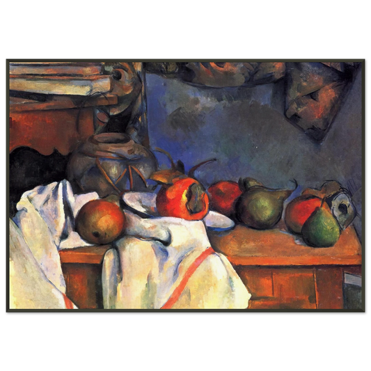 Paul Cezanne  Still Life with Pomegranate and Pears Framed Art Print  - Aluminum Frame - 21x29.7 cm / 8x12"