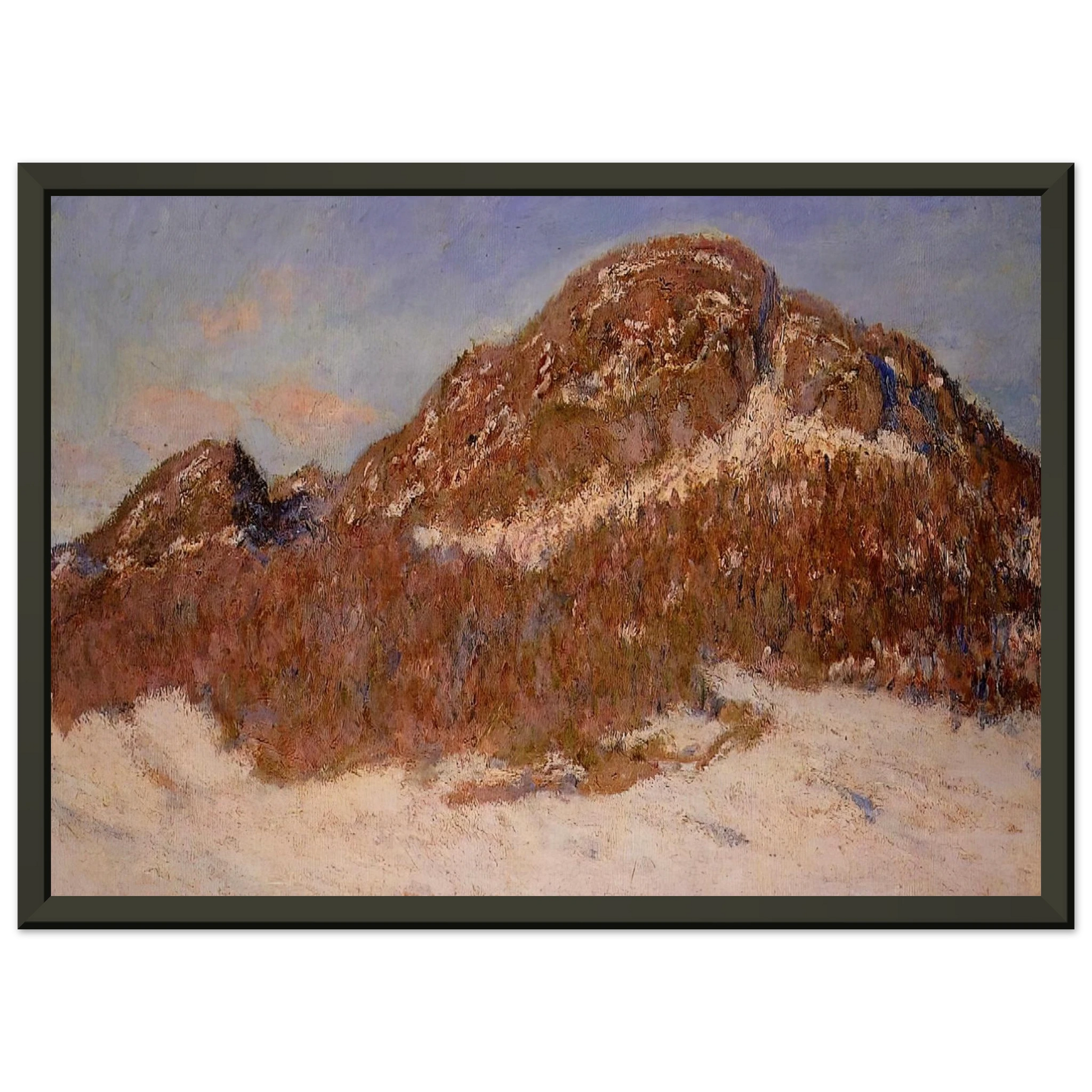 claude monet  Mount Kolsaas 3 Framed Art Print  - Aluminum Frame - 70x100 cm / 28x40 inches