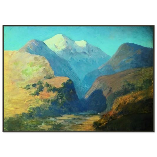 Arkhyp Kuindzhi  Snowy mountain peaks Caucasus Framed Art Print  - Aluminum Frame - 21x29.7 cm / 8x12"