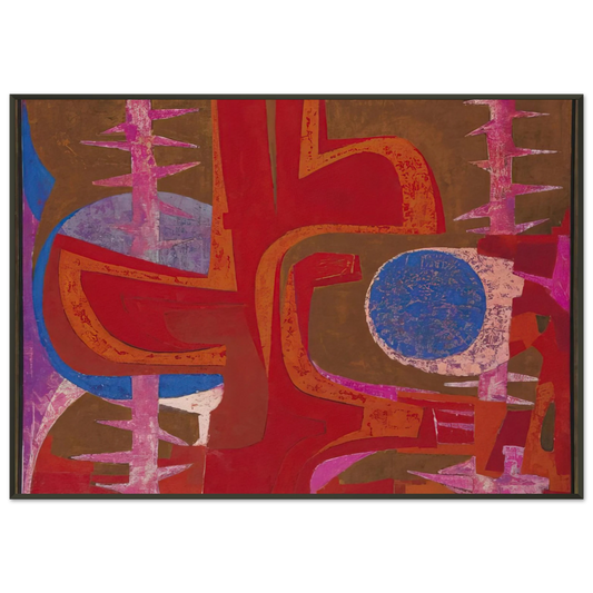 Pedro Coronel  Sobre la tumba de Justino Framed Art Print  - Aluminum Frame - 21x29.7 cm / 8x12"