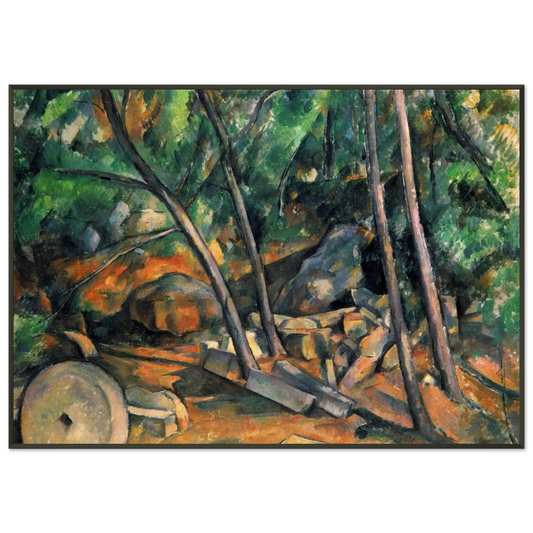 Paul Cezanne  Woods with Millstone Framed Art Print  - Aluminum Frame - 21x29.7 cm / 8x12"