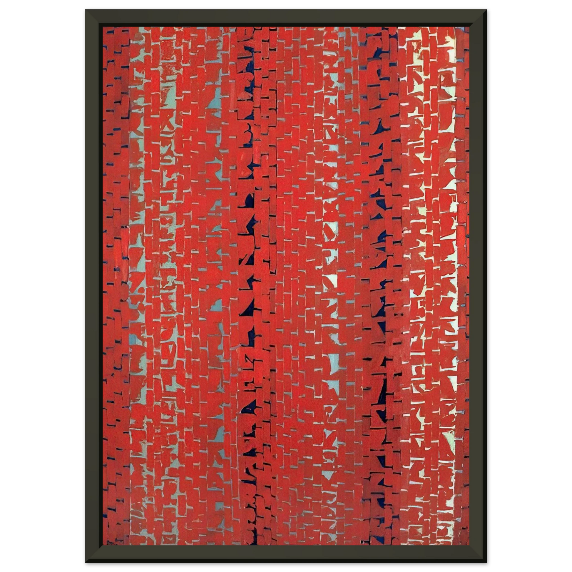 Alma Woodsey Thomas  RED SUNSET OLD POND CONCERTO 1972 Framed Art Print  - Aluminum Frame - 60x80 cm / 24x32 inches