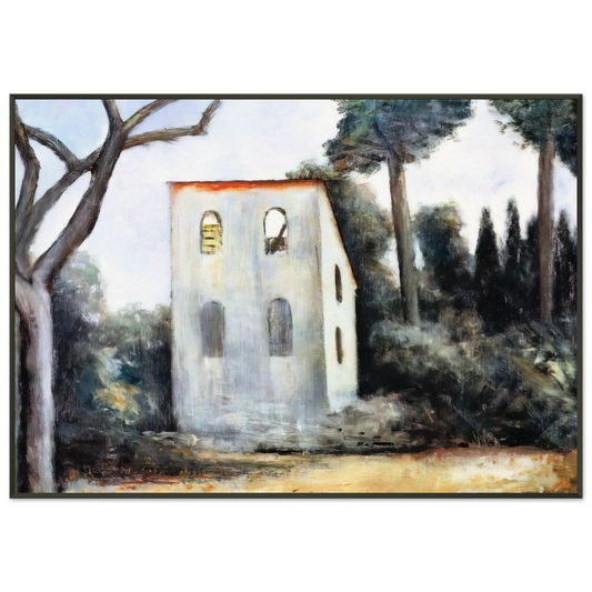 Carlo Carra  LA CASA ABBANDONATA 1930 Framed Art Print  - Aluminum Frame - 21x29.7 cm / 8x12"