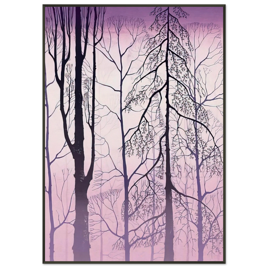 Eyvind Earle  Winter woods Framed Art Print  - Aluminum Frame - 21x29.7 cm / 8x12"