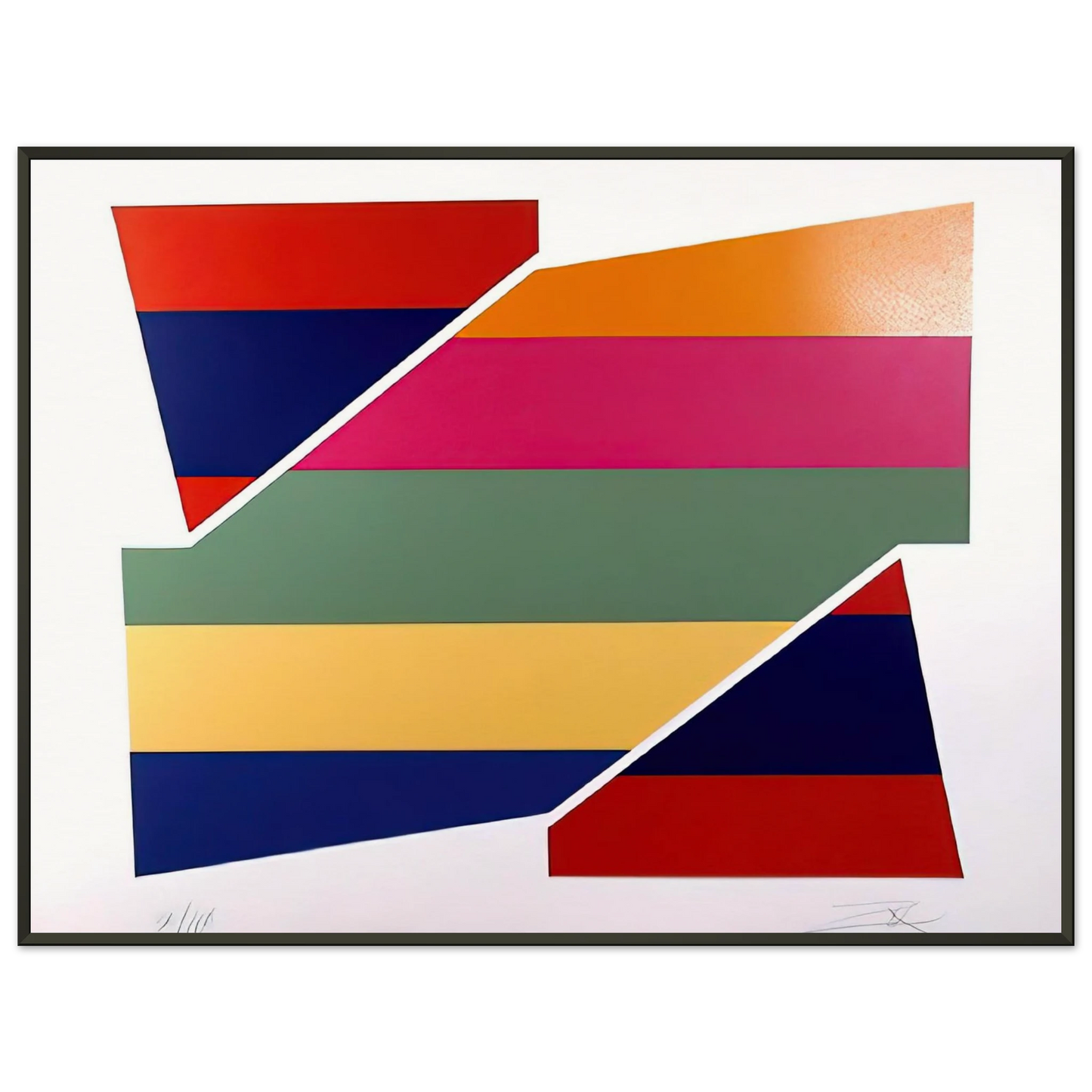 Larry Zox  Rotation I  1980 Framed Art Print  - Aluminum Frame - 70x100 cm / 28x40 inches