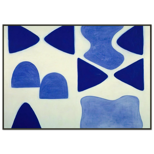 William Scott  Berlin Blues 4  1965 Framed Art Print  - Aluminum Frame - 21x29.7 cm / 8x12"