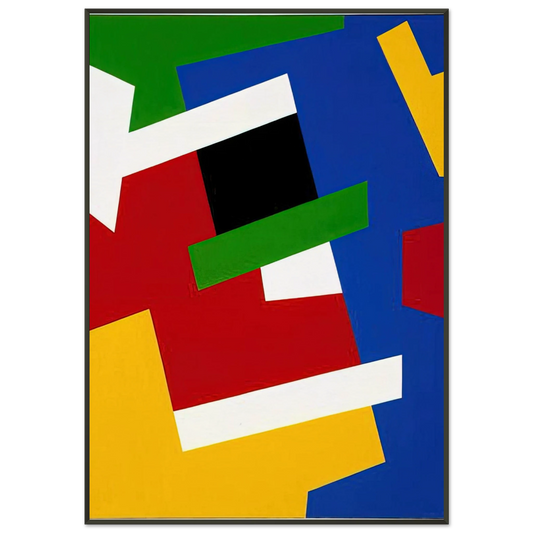 Fernand Leduc  Strates solaires Framed Art Print  - Aluminum Frame - 21x29.7 cm / 8x12"