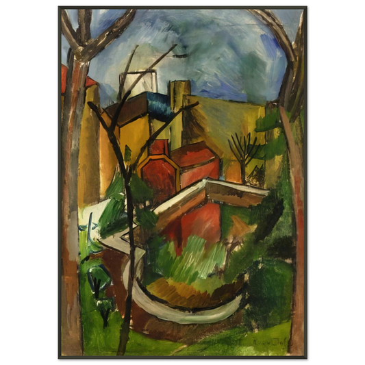 Raoul Dufy  LANDSCAPE OF FALAISE 1910 Framed Art Print  - Aluminum Frame - 21x29.7 cm / 8x12"