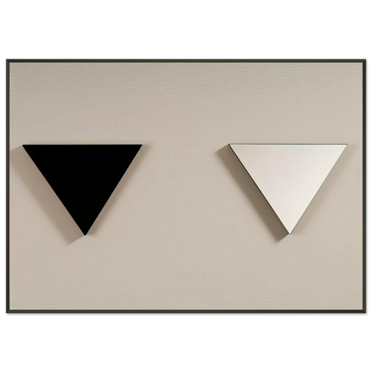 Blinky Palermo  Mirror Object  1973 Framed Art Print  - Aluminum Frame - 21x29.7 cm / 8x12"