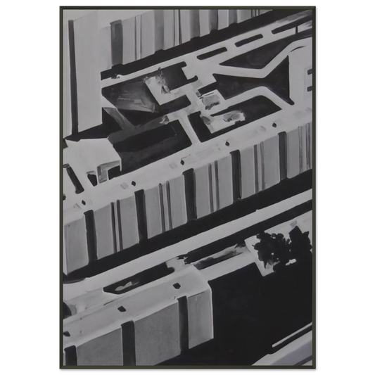 Gerhard Richter  TOWNSCAPE SL 1969 0 Framed Art Print  - Aluminum Frame - 21x29.7 cm / 8x12"