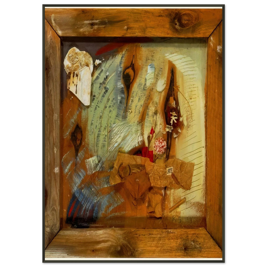 Kurt Schwitters  MERZBILD ALF 1939 Framed Art Print  - Aluminum Frame - 21x29.7 cm / 8x12"