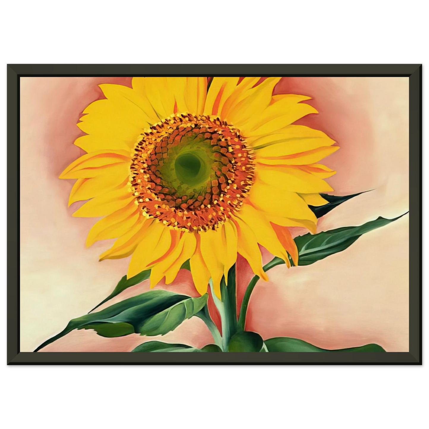 Georgia OKeeffe  A Sunflower from Maggie Framed Art Print  - Aluminum Frame - 40x50 cm / 16x20 inches