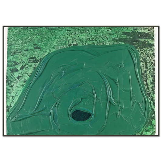 Dieter Roth  Postcard Hyde Park  1969 Framed Art Print  - Aluminum Frame - 21x29.7 cm / 8x12"