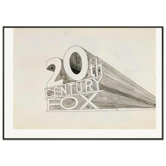 Edward Ruscha  TRADEMARK STUDY 5 1962 Framed Art Print  - Aluminum Frame - 21x29.7 cm / 8x12"