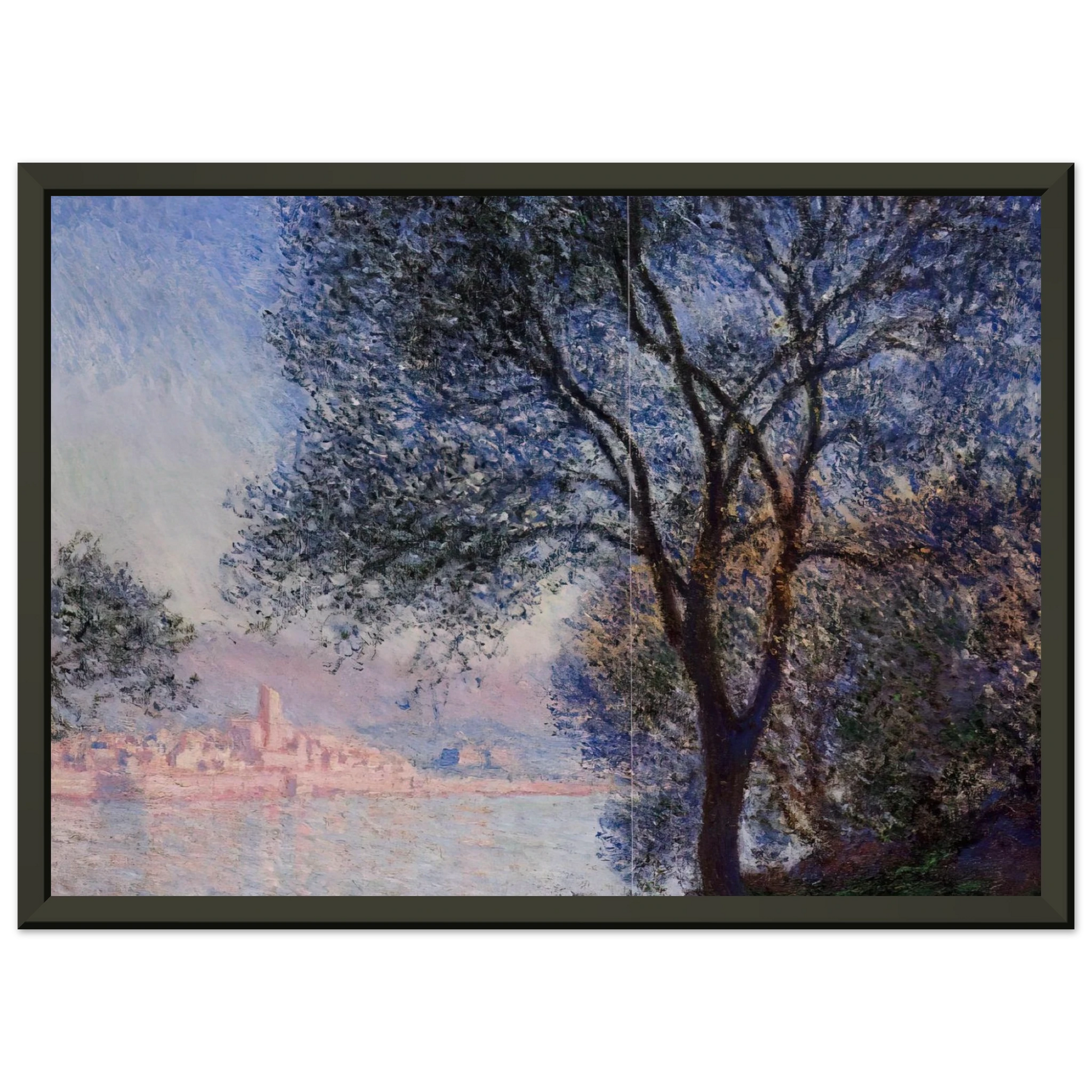 claude monet  Antibes Seen from the Salis Gardens 02 Framed Art Print  - Aluminum Frame - 70x100 cm / 28x40 inches