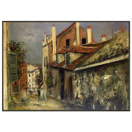 Maurice Utrillo  THE HOUSE OF MIMI PINSON IN MONTMARTRE Framed Art Print  - Aluminum Frame - 21x29.7 cm / 8x12"