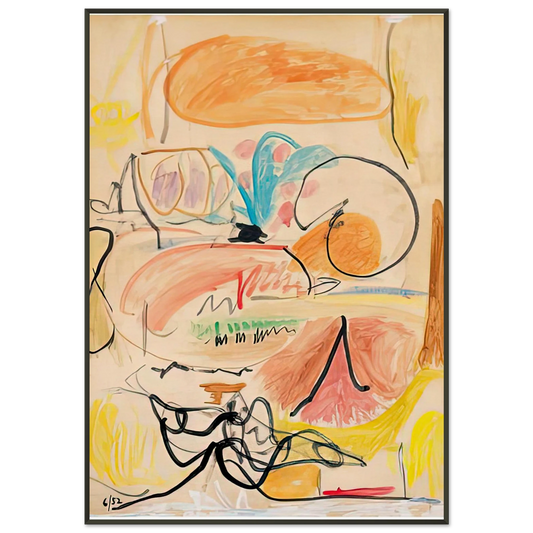 Helen Frankenthaler  Window Shade No 1 1952 Framed Art Print  - Aluminum Frame - 21x29.7 cm / 8x12"