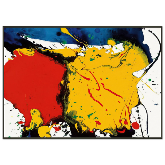 Sam Francis  Untitled  SFP94109  SFF 1757  Framed Art Print  - Aluminum Frame - 21x29.7 cm / 8x12"