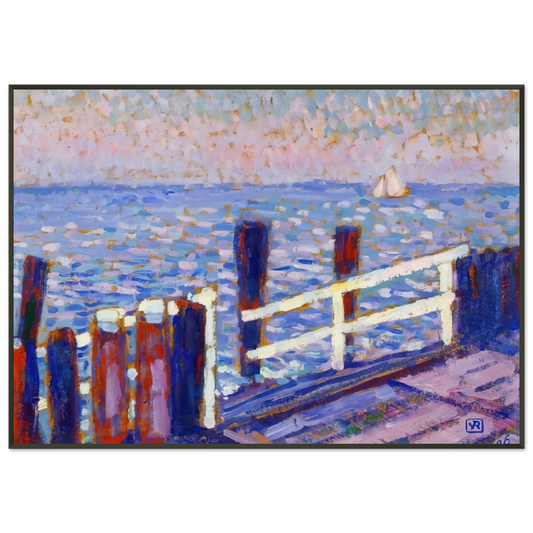 Theo van Rysselberghe  THE JETTY 1906 Framed Art Print  - Aluminum Frame - 21x29.7 cm / 8x12"