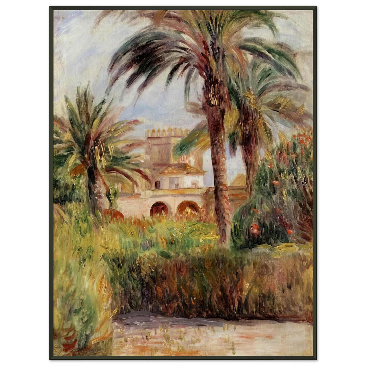 PierreAuguste Renoir  The Test Garden in Algiers Framed Art Print  - Aluminum Frame - 40x50 cm / 16x20 inches