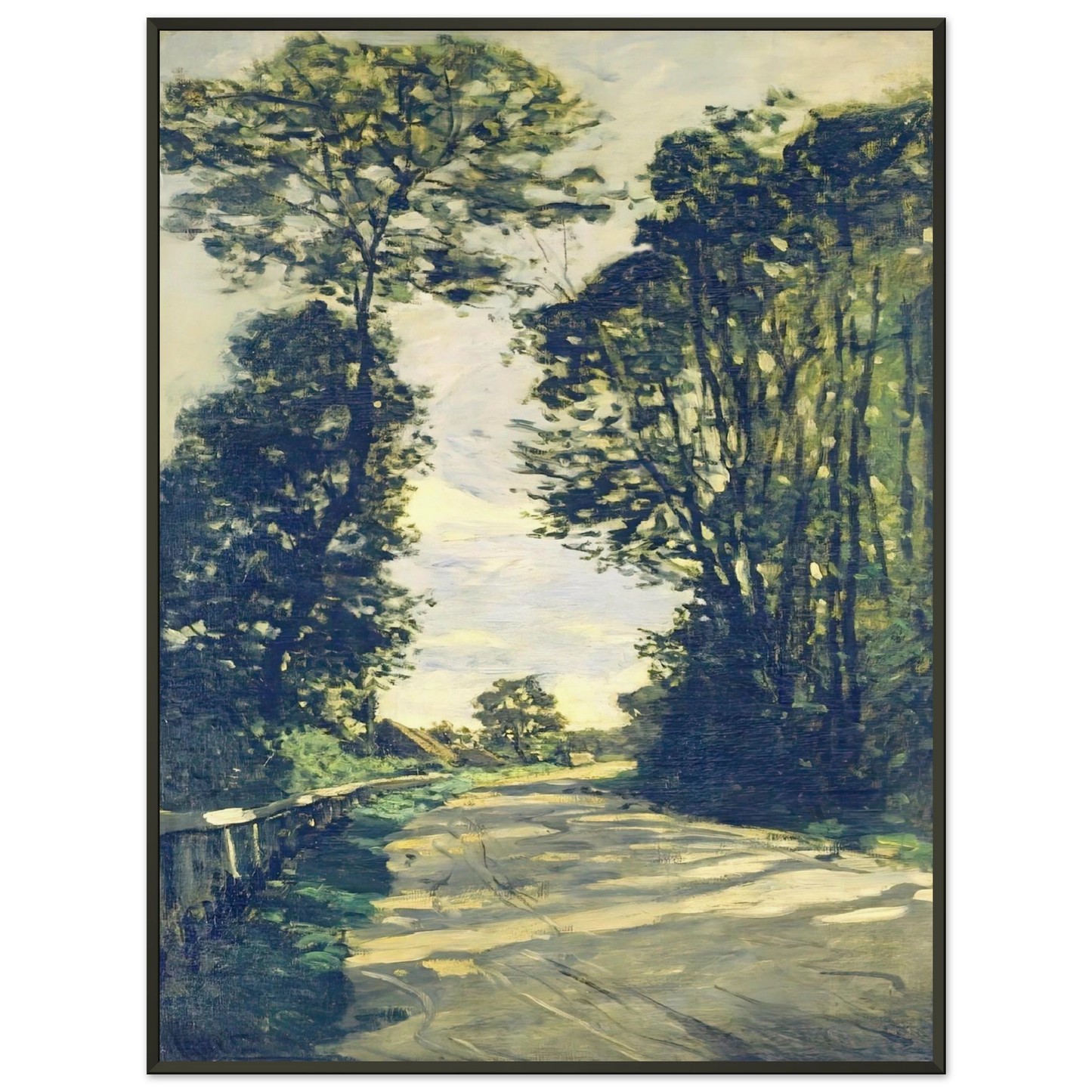 claude monet  Road to the SaintSimeon Farm Framed Art Print  - Aluminum Frame - 60x80 cm / 24x32 inches