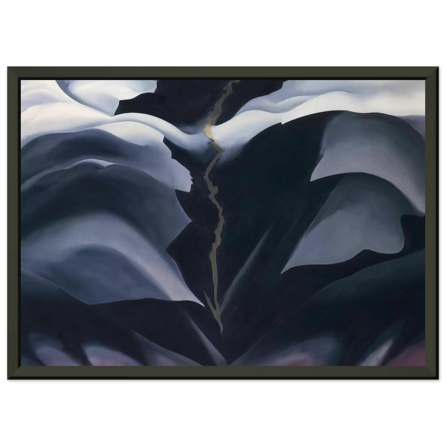 Georgia OKeeffe  Black Place II Framed Art Print  - Aluminum Frame - 70x100 cm / 28x40 inches