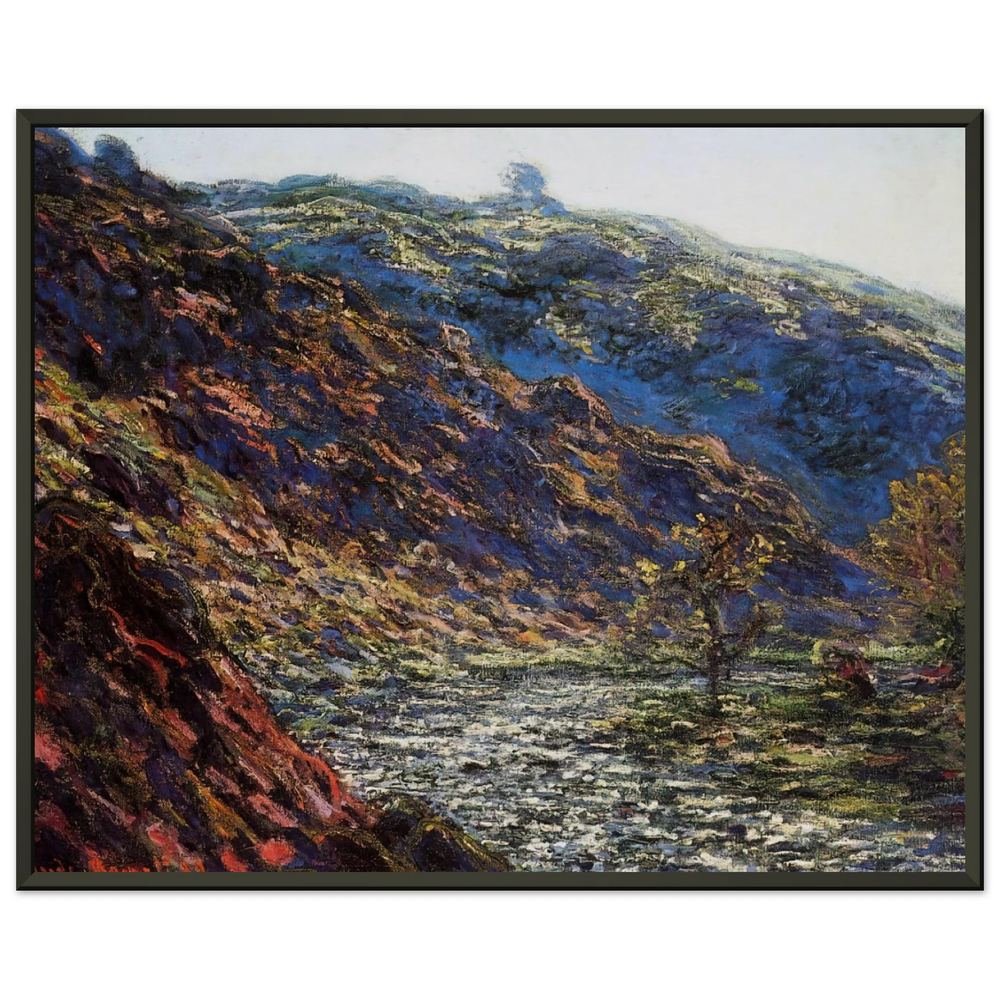 claude monet  The Old Tree Gorge of the Petite Creuse Framed Art Print  - Aluminum Frame - 60x80 cm / 24x32 inches