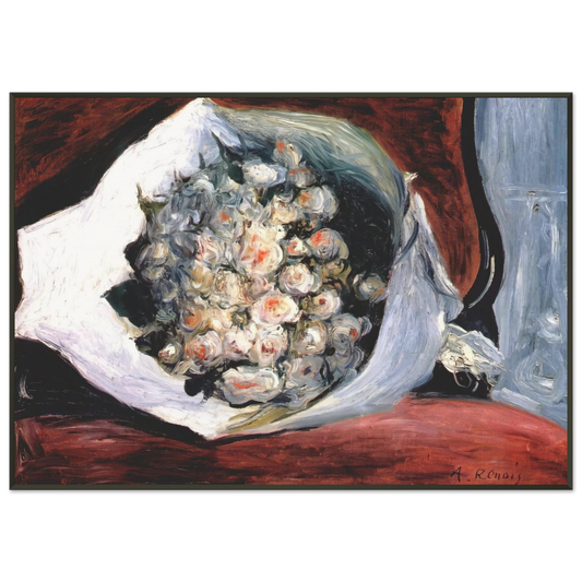 PierreAuguste Renoir  Bouquet in a theater box Framed Art Print  - Aluminum Frame - 21x29.7 cm / 8x12"