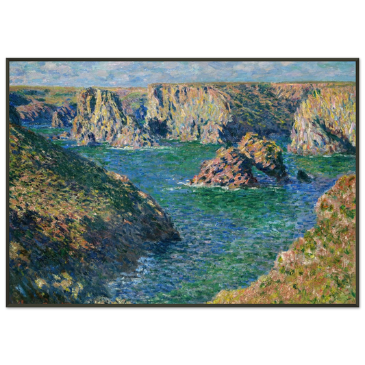 claude monet  Port Donnant Belle Ile Framed Art Print  - Aluminum Frame - 21x29.7 cm / 8x12"