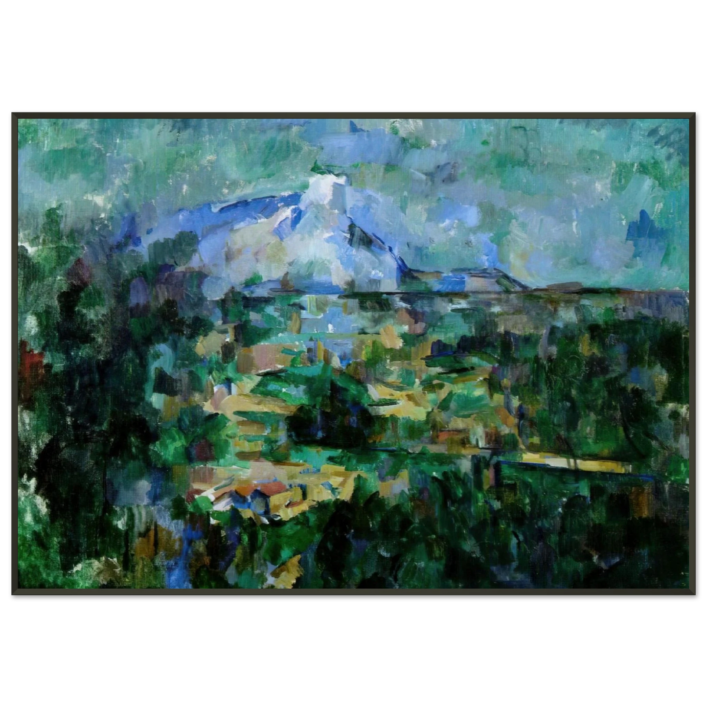 Paul Cezanne  Montagne SainteVictoire from Lauves Framed Art Print  - Aluminum Frame - 21x29.7 cm / 8x12"