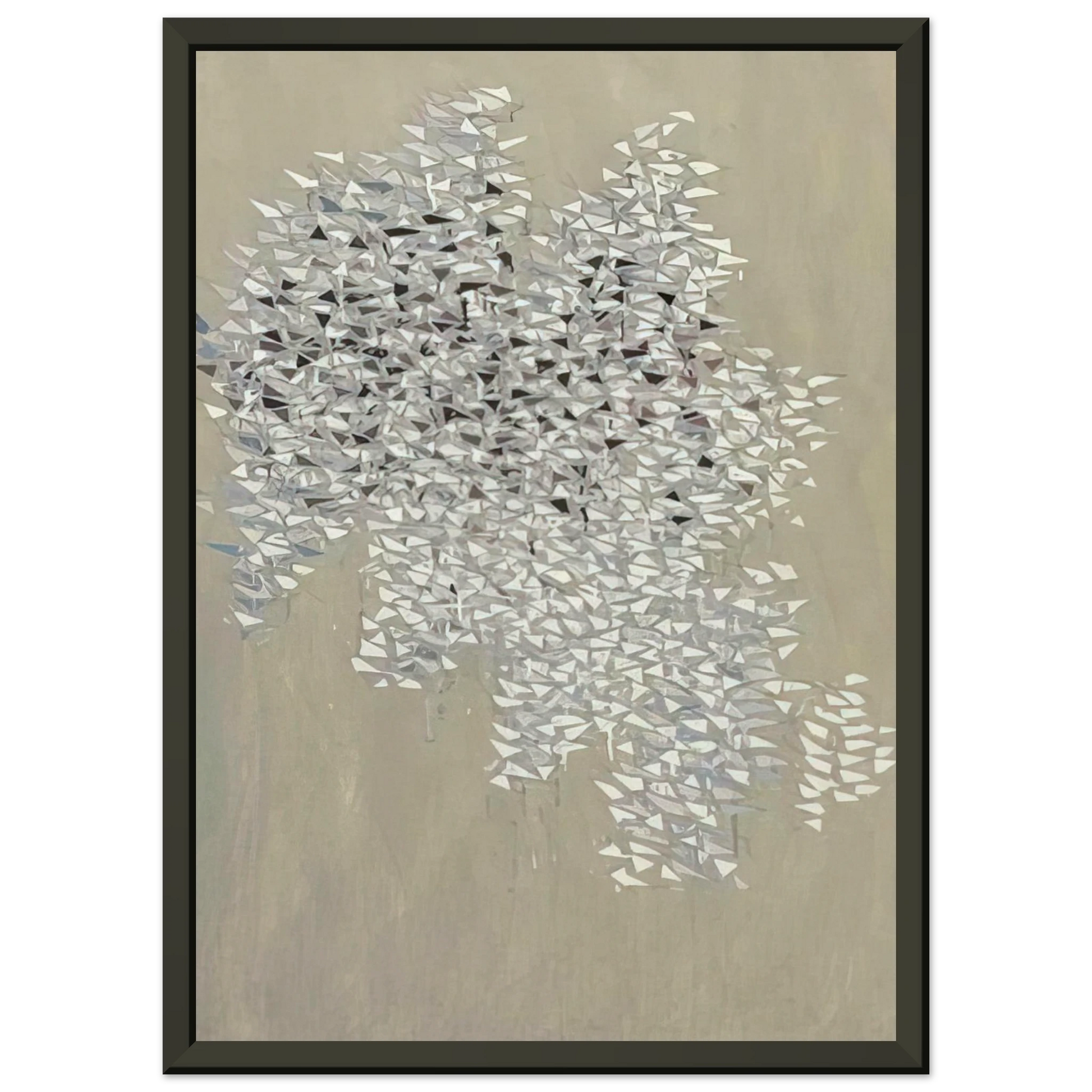 Robert Goodnough  VerticalBlueBrownWhite  1984 Framed Art Print  - Aluminum Frame - 60x80 cm / 24x32 inches