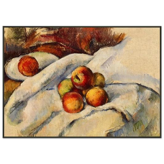 Paul Cezanne  Apples on a Sheet Framed Art Print  - Aluminum Frame - 21x29.7 cm / 8x12"